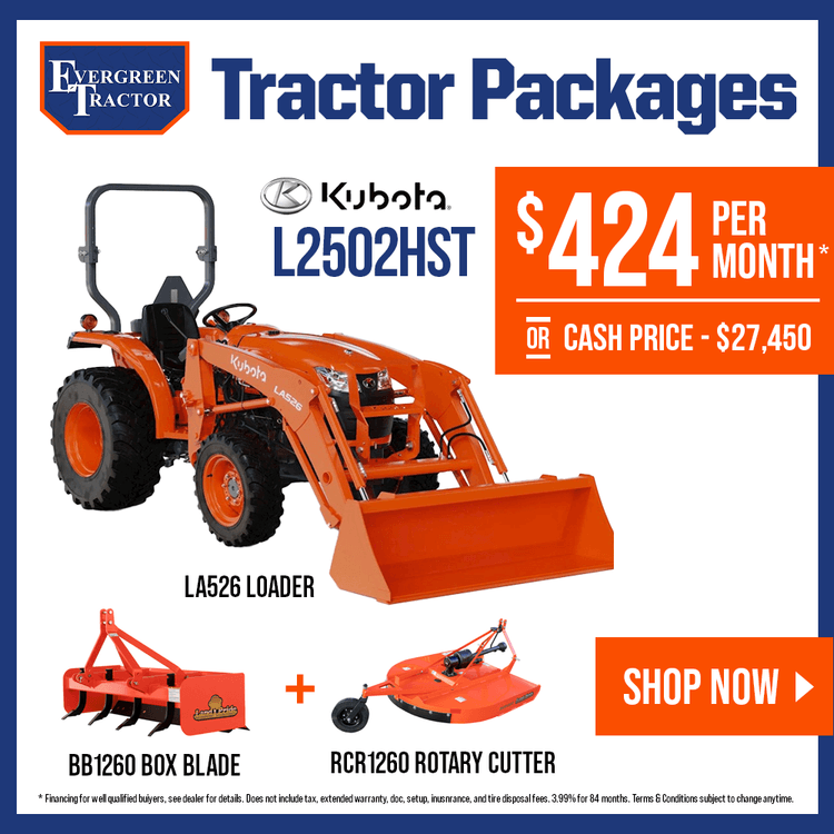 Kubota L2502HST Tractor Package Deal